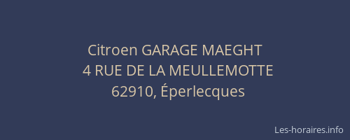 Citroen GARAGE MAEGHT