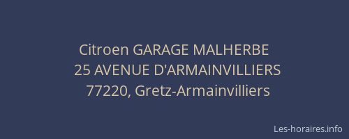 Citroen GARAGE MALHERBE