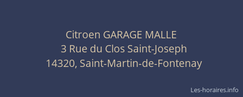 Citroen GARAGE MALLE