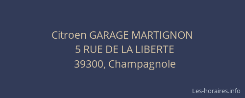 Citroen GARAGE MARTIGNON