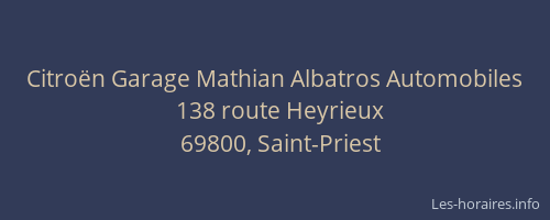 Citroën Garage Mathian Albatros Automobiles