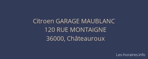Citroen GARAGE MAUBLANC