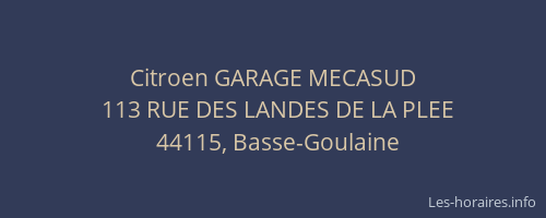 Citroen GARAGE MECASUD