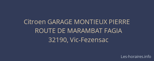Citroen GARAGE MONTIEUX PIERRE