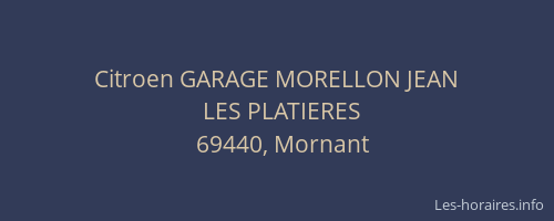 Citroen GARAGE MORELLON JEAN