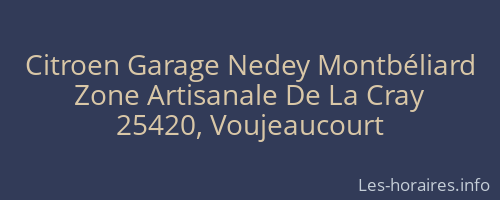 Citroen Garage Nedey Montbéliard
