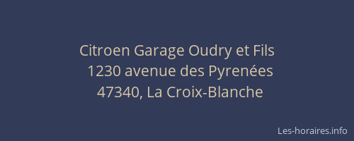 Citroen Garage Oudry et Fils