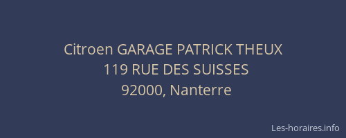 Citroen GARAGE PATRICK THEUX