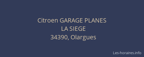 Citroen GARAGE PLANES
