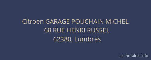 Citroen GARAGE POUCHAIN MICHEL