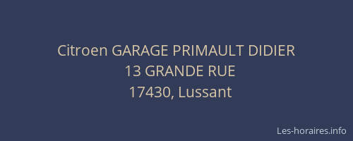 Citroen GARAGE PRIMAULT DIDIER