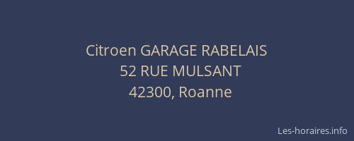 Citroen GARAGE RABELAIS
