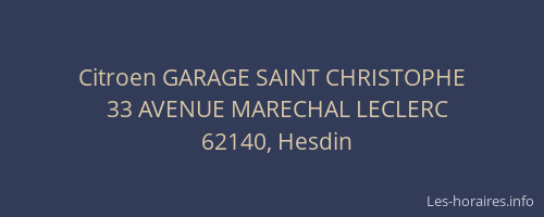Citroen GARAGE SAINT CHRISTOPHE