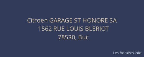 Citroen GARAGE ST HONORE SA