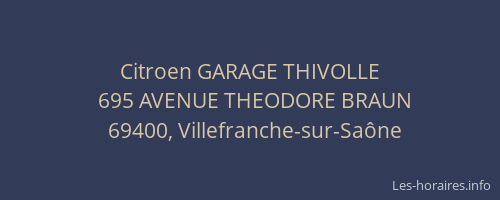 Citroen GARAGE THIVOLLE