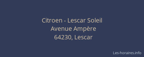 Citroen - Lescar Soleil
