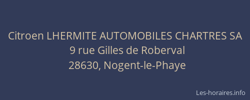 Citroen LHERMITE AUTOMOBILES CHARTRES SA