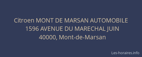 Citroen MONT DE MARSAN AUTOMOBILE