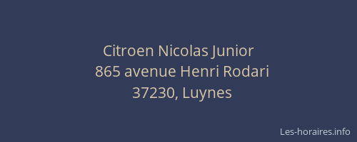 Citroen Nicolas Junior