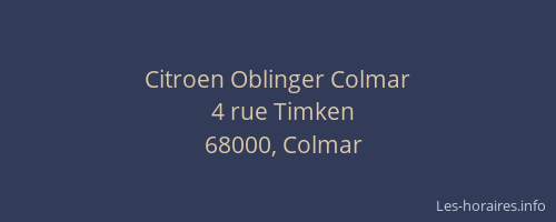 Citroen Oblinger Colmar