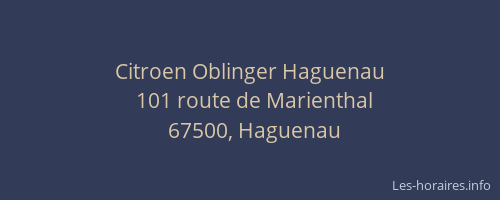 Citroen Oblinger Haguenau