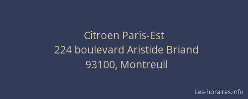 Citroen Paris-Est