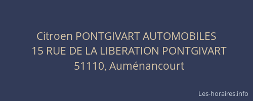 Citroen PONTGIVART AUTOMOBILES