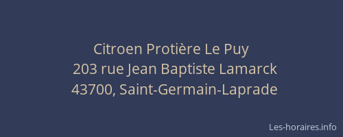 Citroen Proti&egrave;re Le Puy