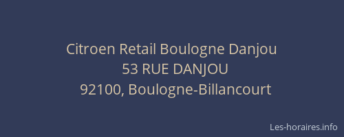 Citroen Retail Boulogne Danjou