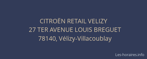 CITROËN RETAIL VELIZY
