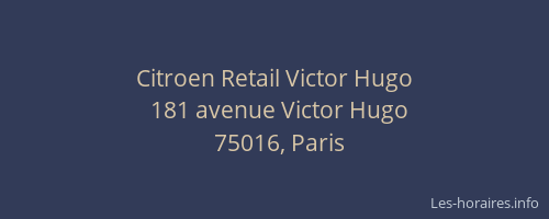 Citroen Retail Victor Hugo