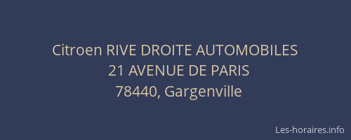 Citroen RIVE DROITE AUTOMOBILES