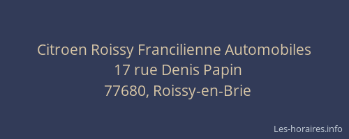 Citroen Roissy Francilienne Automobiles