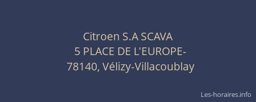 Citroen S.A SCAVA