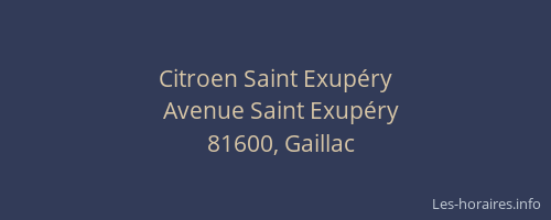 Citroen Saint Exup&eacute;ry