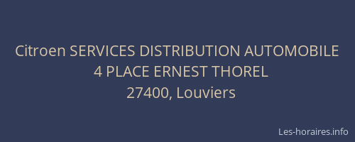 Citroen SERVICES DISTRIBUTION AUTOMOBILE