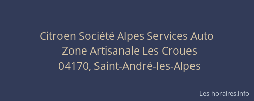 Citroen Société Alpes Services Auto