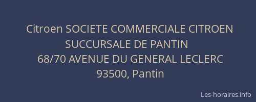 Citroen SOCIETE COMMERCIALE CITROEN SUCCURSALE DE PANTIN