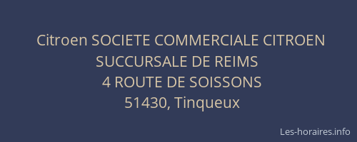 Citroen SOCIETE COMMERCIALE CITROEN SUCCURSALE DE REIMS