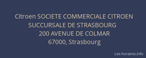 Citroen SOCIETE COMMERCIALE CITROEN SUCCURSALE DE STRASBOURG