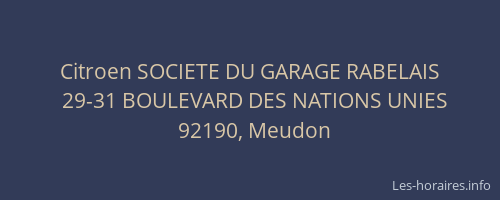 Citroen SOCIETE DU GARAGE RABELAIS