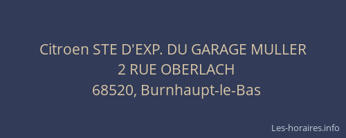 Citroen STE D'EXP. DU GARAGE MULLER