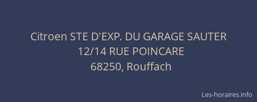 Citroen STE D'EXP. DU GARAGE SAUTER