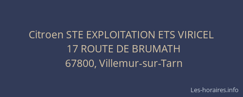 Citroen STE EXPLOITATION ETS VIRICEL