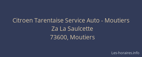Citroen Tarentaise Service Auto - Moutiers