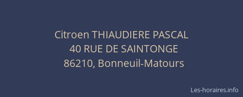 Citroen THIAUDIERE PASCAL