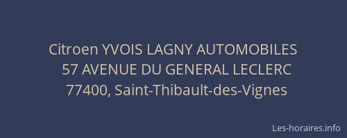 Citroen YVOIS LAGNY AUTOMOBILES