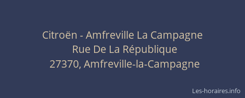 Citro&euml;n - Amfreville La Campagne