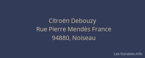 Citro&euml;n Debouzy