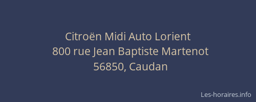 Citroën Midi Auto Lorient